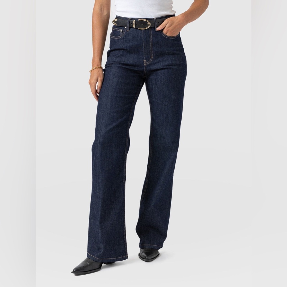 NWT Saint + Sofia Wide Leg Jean in Indigo Blue